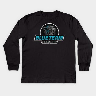 Blue Team | Hacker Design Kids Long Sleeve T-Shirt